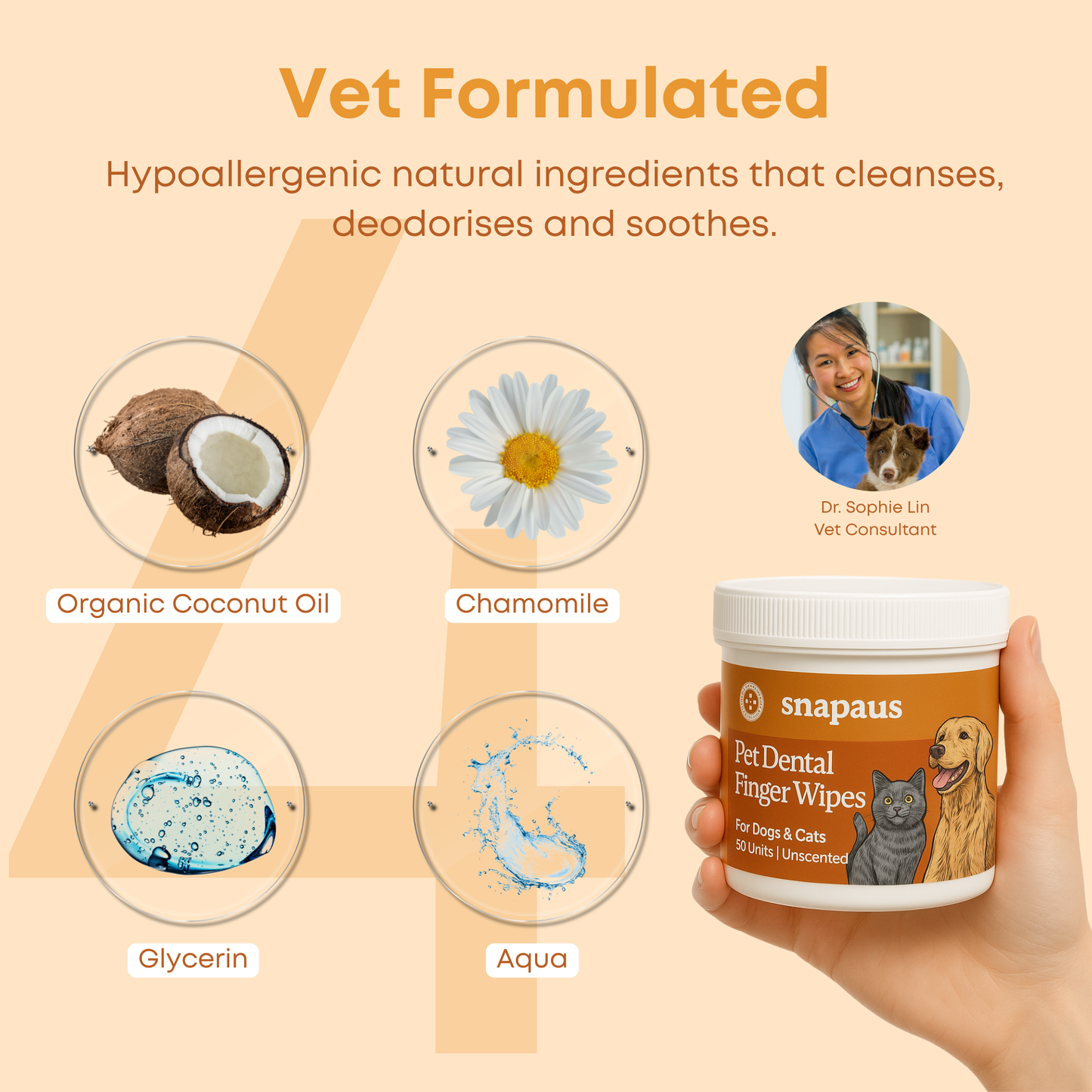 Snapaus Pet Dental Wipes